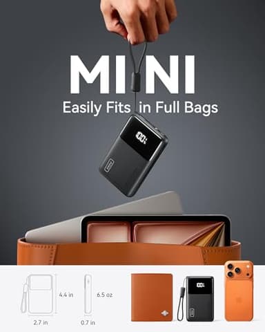 INIU Portable Charger, Slimmest 10000mAh 45W PD Fast Charging Power Bank, USB C in&Out Mini Battery Pack, Travel Essential Phone Powerbank for iPhone 17 16 15 Air Samsung S25 S24 Google Pixel iPad etc - Image 3