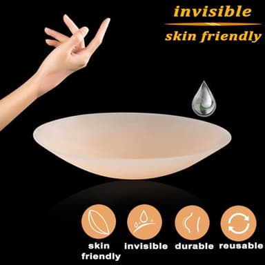 PRETTYWELL Nipple Covers no Show for Women, Waterproof Adhesive Pasties Nipple Cover, Reusable Petals Nipple Cover Silicone Ultra Thin Nipple Pasties Nude - Image 4