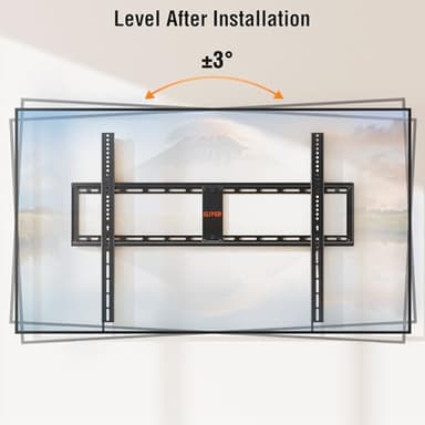 ELIVED Heavy Duty TV Mount for Most 55-120 Inch tvs up to 280 LBS & 1000x700mm Vesa, 1.3" Low Profile Wall Mount TV Bracket, Fixed tv Wall Mount Fits 16", 24", 32", 36" Studs - Image 5