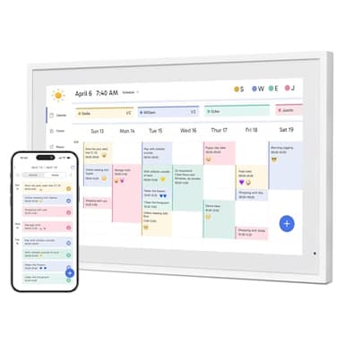 Dragon Touch 21.5 inch Digital Calendar Chore Chart – Interactive Touchscreen, Smart Family Planner, Hearth Display Desk Digital Calendar Seamless Scheduling - Image 1