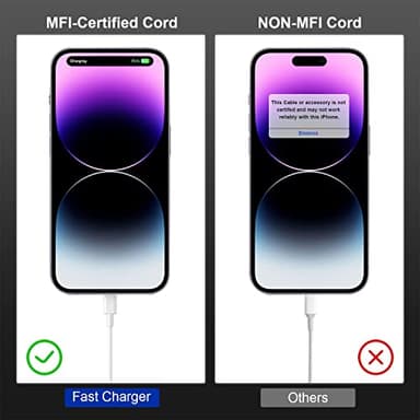 2Pack for iPhone14/13/12 Fast Charger Cable 6ft [Apple MFi Certified], USB Type C to Lightning Cable 6 Foot Apple iPhone Charging Cord for iPhone14 13 12 Pro XR XS Plus - Image 6