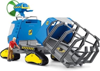 Schleich Dinosaurs Realistic Dakotaraptor and Truck with Scientist Figurine Playset - Jurassic Collection Dinosaur Action Figure and Vehicle with Scientist for Boys and Girls, Gift for Kids Age 4+ - Image 4