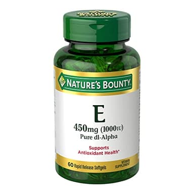 Nature's Bounty Vitamin E 1000 IU Softgels, Supports Antioxidant Health & Immune System, 1 Serving per Day, No Gluten, 60 Softgels (Pack of 1) - Image 1