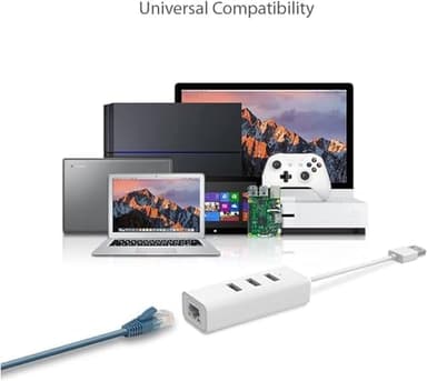 TP-Link USB 3.0 to Ethernet Adapter (UE330) - Portable 3-Port USB Hub with 1 Gigabit RJ45 Ethernet Port, Laptop Network Adapter, Supports Win 7/8/8.1/10, Mac OS X (10.6-10.14), Linux OS and Chrome OS - Image 6