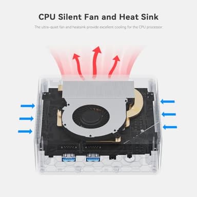 Beelink Mini S13 Mini PC,13th Gen Intel N150 (Up to 3.6GHz), Low Power Mini Computer with 16GB DDR4, 512GB SSD, 4K Dual Display, WiFi 6, BT 5.2, 1000Mbps LAN, Win 11 Home - Image 8
