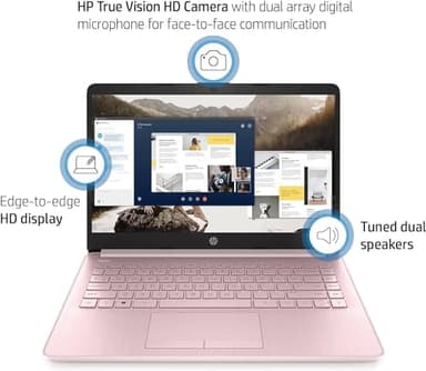 HP 14 Computer-Laptop, Quad-Core Intel Celeron Processor Premium Portable 16GB RAM 256GB Storage(64GB eMMC+ 256GB Ghost Manta SD Card) Student-Laptop with 1 Year Office 365 HDMI Win11 - Image 4