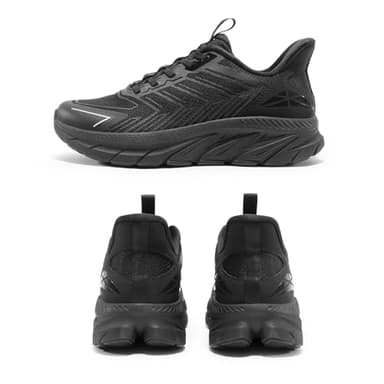 ALLSWIFIT Men's Slip On Walking Shoes Running Comfortable Tennis Breathable Non Slip Athletic Gym Workout Cross Training Fashion Sneakers,Size 13,All Black,SARR034M - Image 7