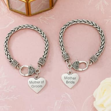 Infinity Collection Mother of the Bride & Mother of the Groom Gift Set - Mother of the Bride Bracelet & Mother of the Groom Bracelets, Wedding Party Gifts - Image 2