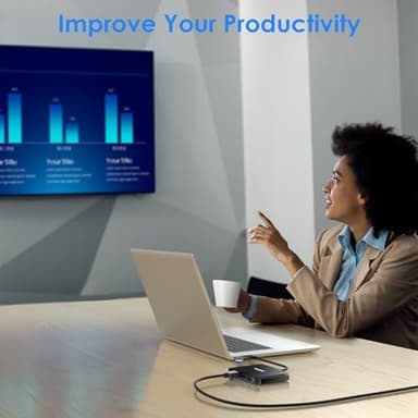 WAVLINK USB C and USB 3.0 to Dual 4K DisplayPort/HDMI Adapter, Displaylink Monitor Splitter Extended Display for Dual Monitor 4K@60Hz, HDMI/DP Splitter Compatible with Mac M1-M4,Window Laptop-Black - Image 6