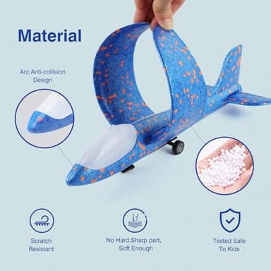 Wesfuner 3 Pack Foam Airplane Launcher Toys, 2 Flight Mode Glider Plane,Kids Flying Toy,3 4 5 6 7 8 9 10 11 12 Year Old Boys Girls Gifts,Outdoor Sport Party Favor - Image 4