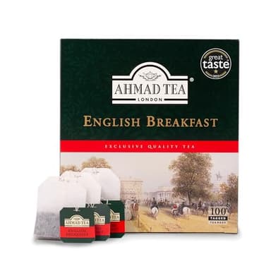 Ahmad Tea Black Tea, English Breakfast Teabags, 100 ct - Caffeinated and Sugar-Free - Image 4