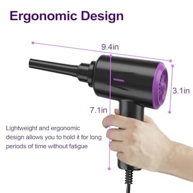 Meudeen Air Duster - Compressed Air - 5.74 oz High Power Cleaning for Computer - PC - 2 Gear Air Blower (Black Purple) - Image 9