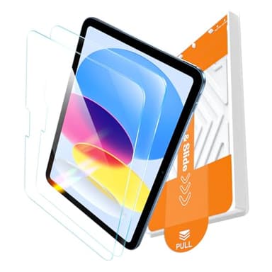 EZ-GLAZ-2 Pack Screen Protector for iPad 11th A16 11-in. /10th Generation 10.9-in. (2025/2022), 9H+ Hardness Tempered Glass with Easy Application Tray, Support Apple Pencil, Case Compatible, HD Clear - Image 1