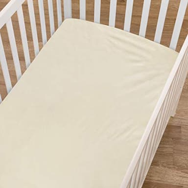 American Baby Company Heavenly Soft Chenille Fitted Crib Sheet 28" x 52", Warm and Cozy Neutral Chenille Sheet, Cream, for Boys and Girls, Fits Crib and Toddler Bed mattresses - Image 3