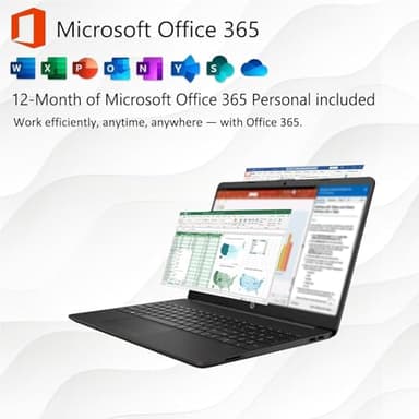 HP 15.6" FHD Laptop Computer Student and Business • The New Version for Everyday Use • AMD Dual-Core Silver CPU • 8GB RAM • 256GB PCIe • Type-C • RJ-45 • 1Yr Office 365 • Windows 11 Pro - Image 5
