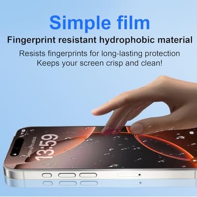 OneFish Privacy Screen Protector for iPhone 15 Pro Max, Full Edge Coverage 6.7" 15 Pro Max, Bubble Free, Easy Installation, Auto Dust-Elimination, 2 Pack - Image 7