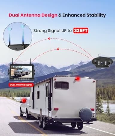 RV Backup Camera for Furrion pre-Wired System Pre-Wired:7" HD 1080P Video Recording Split Screen Rear View Camera,170°Wide Angle with IR Night Vision Back up Camera for RVs Campers and Trailers - Image 3