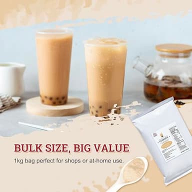 52USA Milk Tea Flavored Powder (3-in-1) 1kg – Instant Pre-Mixed Beverage Powder with Cream, Sugar & Milk Tea Flavor for Hot or Cold Drinks & Frappes - Image 5