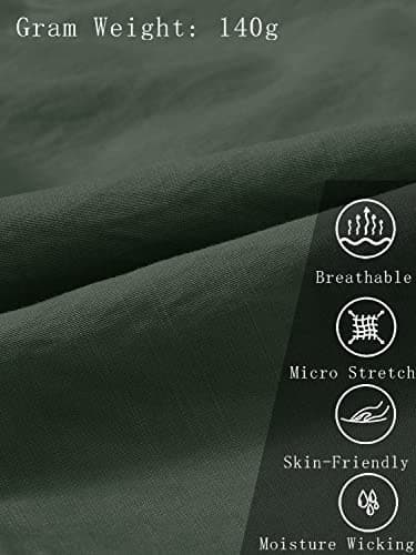 MoFiz Women's Hiking Pants Cargo Joggers Sweatpants with Pockets Lightweight Quick Dry Outdoor Summer Casual Athletic Elastic Waist Army Green 2XL - Image 4