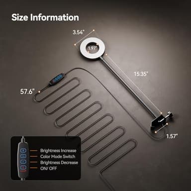 Elikliv Digital Microscope Gooseneck LED Light GL01, Three Color Modes, Brightness Adjustable, Flexible Gooseneck Light with Clamp+EM4K-AF Flex - Image 8