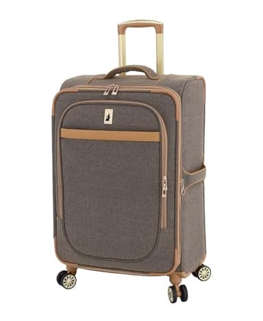 London Fog Kensington Navy Sand Herringbone 24" Expandable Spinner, 24 Inch - Image 1