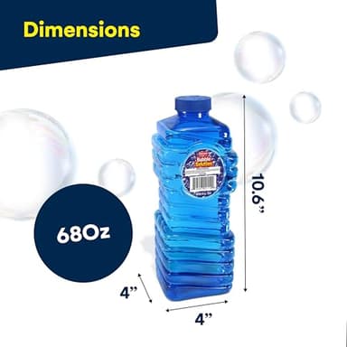 Kidzlane Bubbles Solution Refill 67.63 oz - Large and Easy-Grip Bottle for Bubble Machine, Guns, and Wands - Toddler Liquid Refill for Ages 3 and Above - Image 2