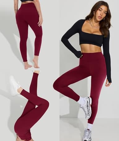 GAYHAY High Waisted Leggings for Women - Soft Opaque Slim Tummy Control Printed Pants for Running Cycling Yoga - Image 2