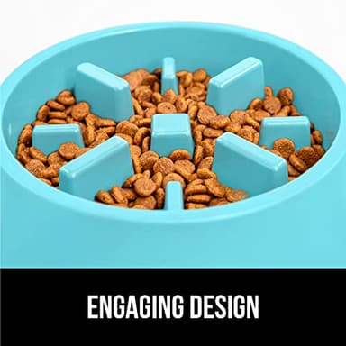 Gorilla Grip Slip Resistant Slow Feeder Dog Bowl,4 Cups,Slows Down Pets Eating,Prevents Overeating,Feed Small&Large Breed Puppy,Puzzle Design,Dogs Pet Bowls for Dry&Wet Food,Turquoise,4 Cup. - Image 7