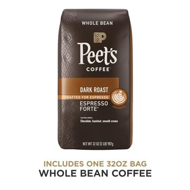 Peet's Coffee, Dark Roast Whole Bean Coffee - Espresso Forte 32 Ounce Bag - Image 2