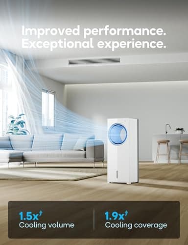AEROZY BUMAI Windowless Portable Air Conditioner, 26.2" Small Evaporative Air Cooler for Room No Window, 3-Speed Settings, 4 Modes, 7H Timer, Remote Control, 4 Ice Packs, Quiet AC Unit for Bedroom - Image 2