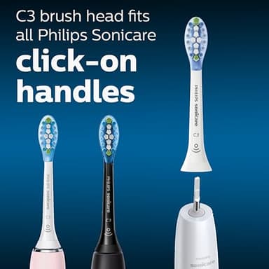 Philips Sonicare Genuine C3 Premium Plaque Control Toothbrush Heads, One Year Supply, 2 Brush Heads, Black, HX9044/95 - Image 6