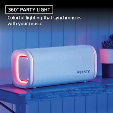 Sony ULT Field 5 Wireless Portable Bluetooth Speaker, IP67 Waterproof, Dustproof, and Rustproof with Enhanced Bass, 25 Hour Battery, 360° Party Light, and Shoulder Strap (SRSULT50W), Off White - Image 9