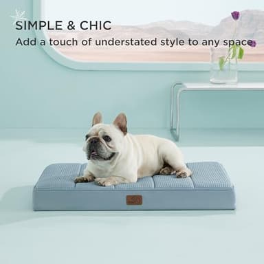 Bedsure Cooling Dog Bed for Small Dogs - Orthopedic Flat Puppy Beds with Removable Washable Cover, Egg Crate Foam Pet Mat, Suitable for Pet Up to 20 lbs - Image 6