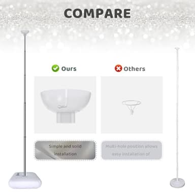 Balloon Arch Stand, Balloon Stand Set of 4, 7 Feet Height Adjustable Metal Balloon Column Stand for Party Decorations Wedding Birthday, Graduation Party Decoration, Baby Shower - Image 5