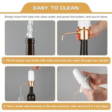 BLUBYEES Electric Wine Aerator Pourer with Stopper, Automatic Wine Bottle Dispenser Machine with USB Rechargeable and Multi-Smart Wine Decanter, Best Wine Gifts for Wine Lovers - Image 8