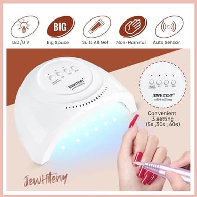 JEWHITENY 14 pcs Poly Gel Nail Extension Kit With Drill Machine U V Nail Light ALL In One Polygel Starter Kit - Image 5