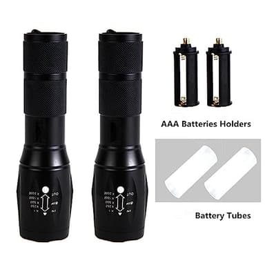 2 Pack Flashlights High Lumens, 5 Modes Zoomable LED Tactical Flashlight, Waterproof Handheld Flash Light for Camping Home Emergencies, Christmas Stocking Stuffers Gifts for Men, Camping Essentials - Image 8