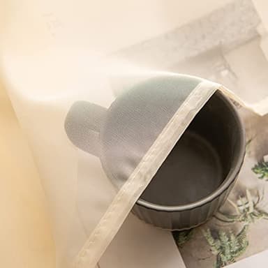 MIULEE 2 Panels Solid Color Sheer Window Curtains Elegant Window Voile Panels/Drapes/Treatment for Bedroom Living Room (54 X 96 Inches Cream Beige) - Image 6