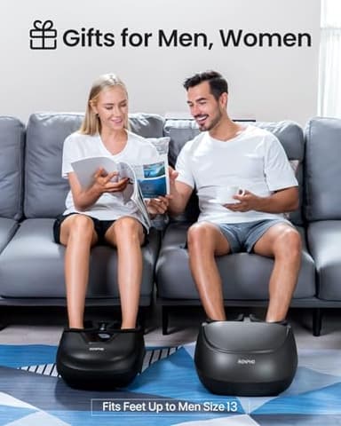 RENPHO Foot Massager Machine [2025 Upgraded], Shiatsu Foot Massager with Heat, Plantar Fasciitis Massager, True Feet Massage, Birthday Gifts for Women Mom Men Dad, Fits Up to Size 13 - Image 9