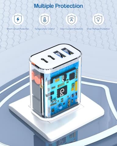 40W iPhone 17 16 Charger Block,2Pack 4-Port Fast USB C Charger Blocks,Multiport PD Power Adapter & QC Phone Charging Apple Adapter for iPhone 17 Air/17 Pro Max/16e/16 Pro/15/15Pro Max/14/13/12/11/iPad - Image 5