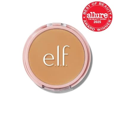 e.l.f. Halo Glow Powder Filter, Ultra-fine Finishing Powder, Smooths The Look of Pores & Fine Lines, Creates A Soft-Focus Glow, Vegan & Cruelty-Free, Tan Warm - Image 2