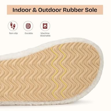 EverFoams Womens Fuzzy Open-toe Slippers Soft Comfy Memory Foam Indoor House Shoes Vanilla Ice,7-8 US - Image 5