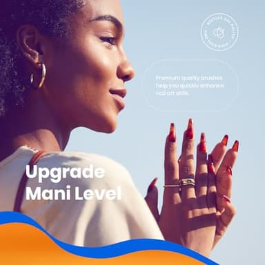 Beetles Gel Polish Nail Art Brushes, 6 Pcs Fingernail Art Design Pens, Wood Alloy Handle, Dotting Pen Clean Up Liner French Nail Brush Set, DIY Manicure Tools Gift for Women - Image 7