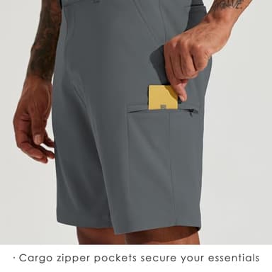 Willit Men's Golf Shorts 10" Stretch Quick Dry Hiking Cargo Shorts for Dress Casual Work with Pockets Deep Gray 42 - Image 4