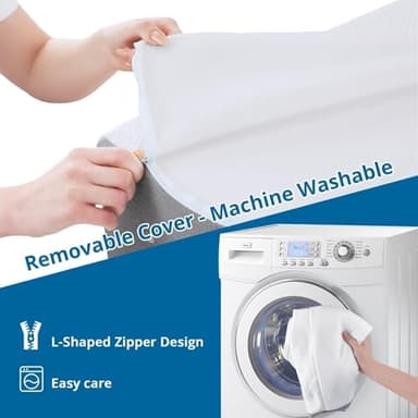 Sasttie Wedge Pillow for After Surgery, Adjustable Memory Foam Bed Wedge Pillow Headboard for Sleeping, Acid Reflux, Surgery Recovery, Neck & Back Support, White and Dark Grey - Image 8