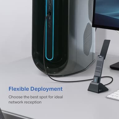 TP-Link AXE5400 WiFi 6E USB Adapter for Desktop PC (Archer TXE70UH) Tri-Band Wireless Network Adapter, Ultra-Low Latency, MU-MIMO, OFDMA, Refined Security, WPA3, Supports Windows 11/10 - Image 7