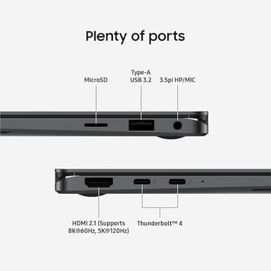 SAMSUNG 16” Galaxy Book5 Pro 360 Copilot+ PC, AI Business Laptop, Windows 11 Pro, Intel Core Ultra 7 Processor 258V, 3K AMOLED Touchscreen, 32GB / 1TB, 120HZ, 2025 Model NP964QHA-KG2US, Gray - Image 6
