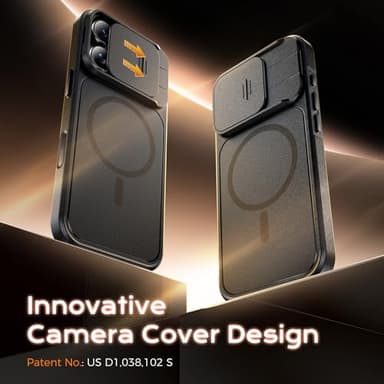 TOCOL for iPhone 16 Pro Case with Slide Camera Cover, Kickstand and Camera Control Button, Fit for MagSafe, Rugged Solid Phone Case, Non-Slip, Drop Protection, Black - Image 6