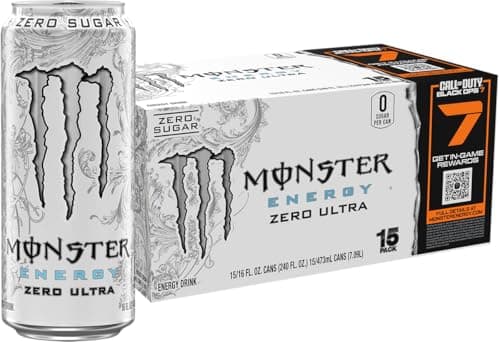 Monster Energy Zero Ultra, Sugar Free Energy Drink, 16 Ounce (Pack of 15) - Image 1