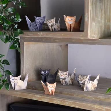 DIY Paper Cats - 50 Sheets DIY Origami Paper to Fold Cute Cat Figures, Fun Craft Activity for Adults & Kids, Desk Decoration & Gift for Cat Lovers (ca't, 50pcs) - Image 5
